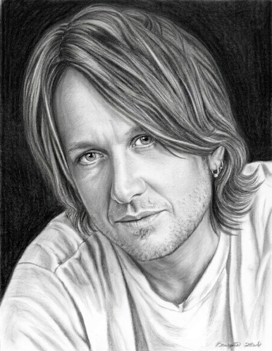 Keith Urban — artwork by Bridgette Lewis