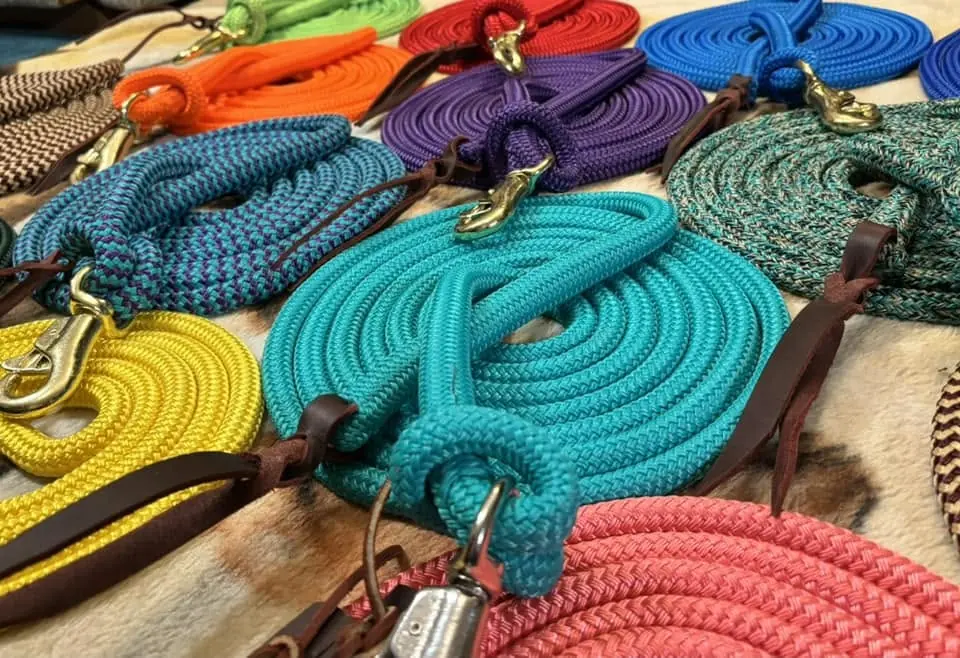 Handcrafted rope tack in assorted colors