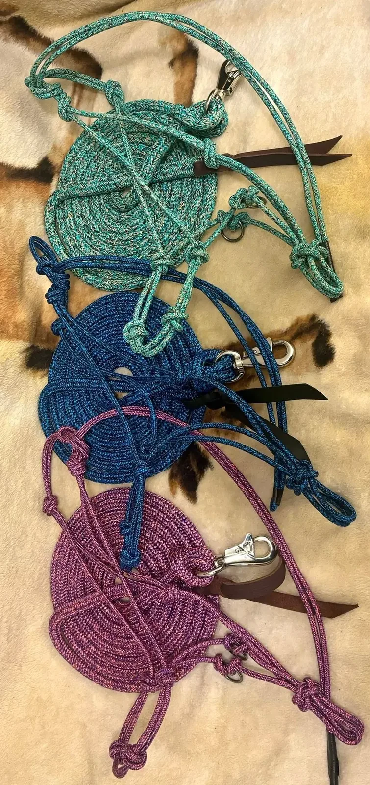Handcrafted rope tack in assorted colors